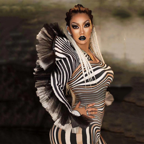 Zebra Leotard Bodysuit