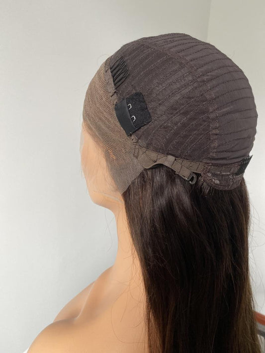 10"-24" AVAIALBLE HD LACE FRONT 6" PARTING HUMAN HAIR WIG