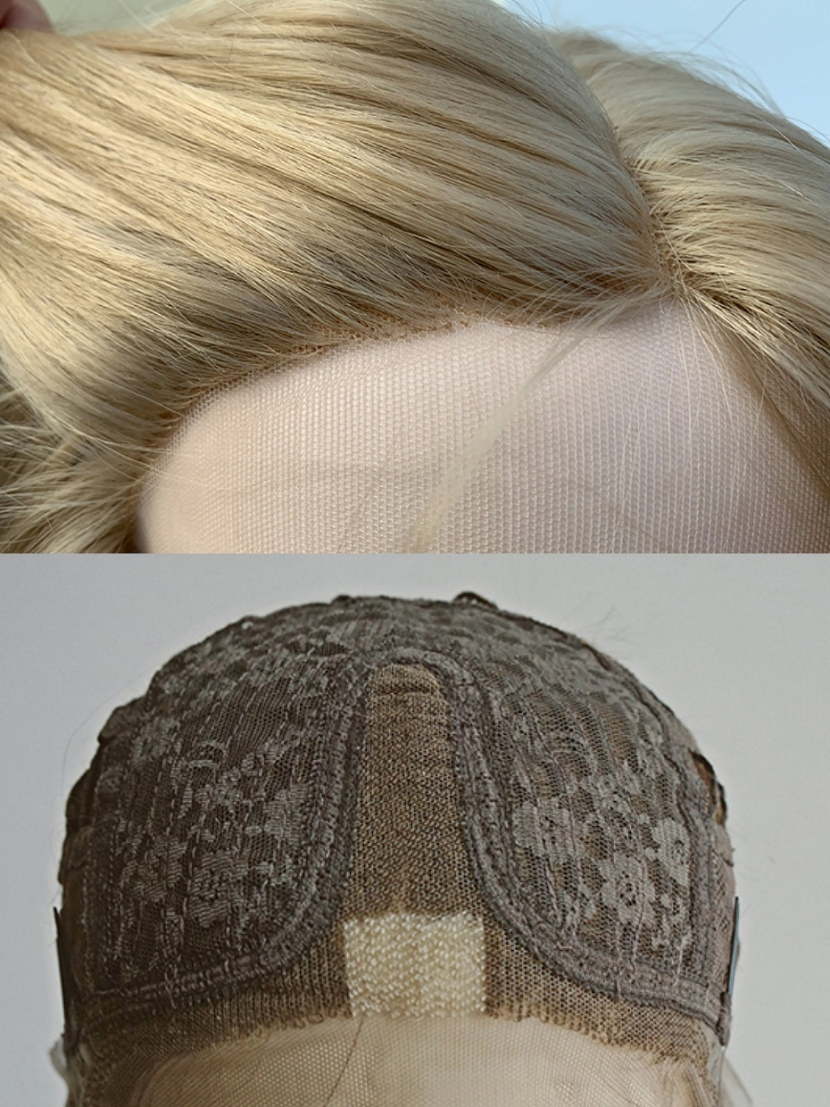 2022 New Style Blonde To Brown Ombré Medium Straight Synthetic Lace Front Wig