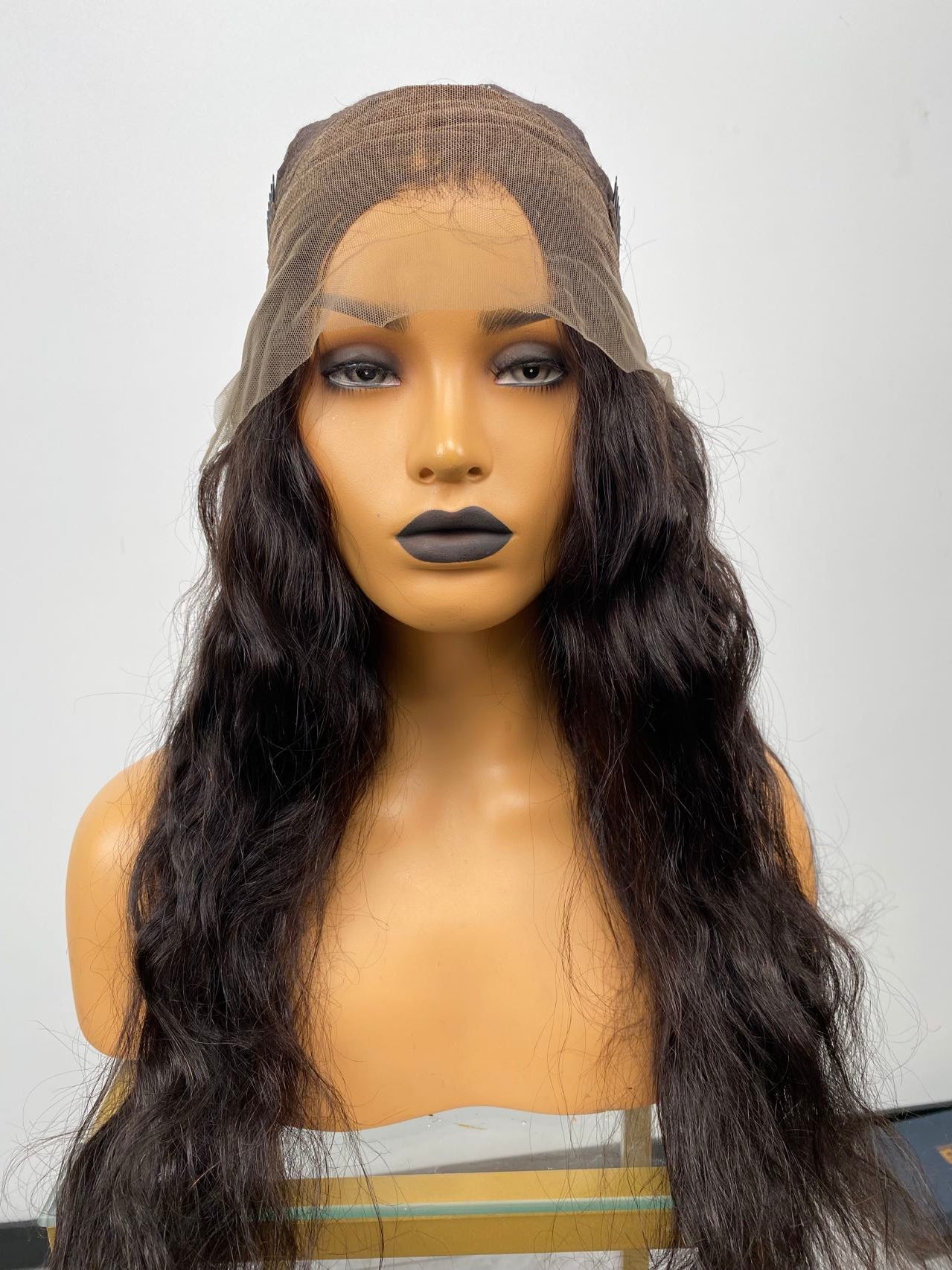 Kylie inspired Wavy Bob with 6" Deep Parting Glueless Lace Front Human Hair Wig