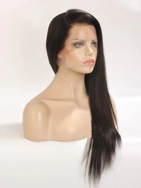 Ready To Ship 4'' Deep Parting Natural Black Lace Front Human Hair Wig