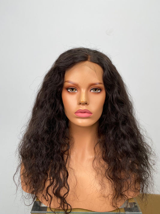10"-24" HD LACE VIRGIN HUMAN HAIR 6" DEEP PARTING LACE FRONT WAVY WIG
